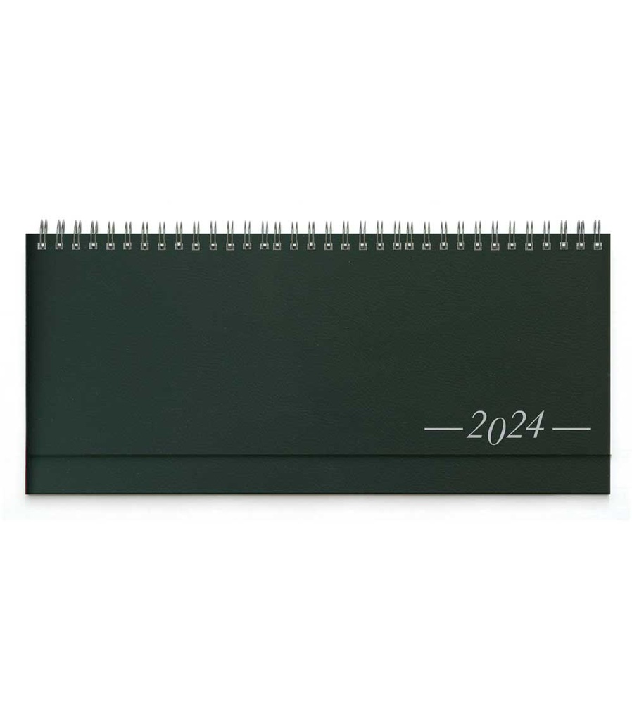 DESK planner TOKIO GREEN, wire bound, format:30x14,5cm, 128 pages, P/50