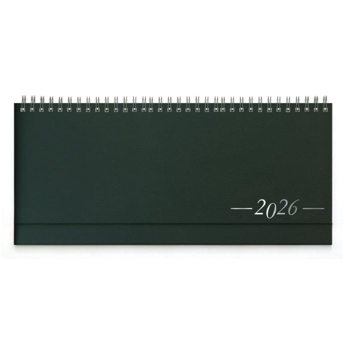 DESK planner TOKIO GREEN, wire bound, format:30x14,5cm, 128 pages, P/50