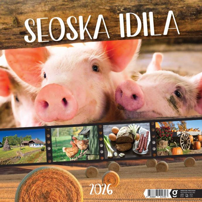 "SEOSKA IDILA" 13 list., dim:  33x40cm, PVC vrećica, P/50, color kalendar