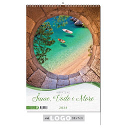 "ŠUME, VODE I MORE" 13 sheets, format: 33x55 cm, PVC bag, P/40, color calendar