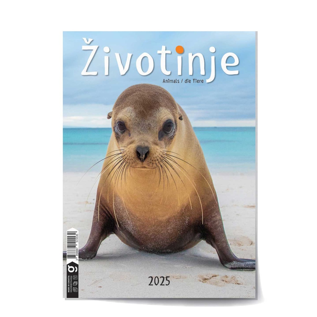 "ŽIVOTINJE" 13 sheets, format: 24x53,5 cm, PVC bag, P/50, color calendar, NOT BOUND