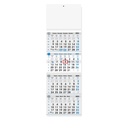 "Poslovni PLAVO-SIVI" four month calendar, 12 sheets x 2, format: 27,5x87cm, PVC bag, date indicator, P/25