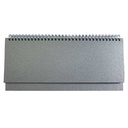 DESK planner BRISTOL SILVER, wire bound, format:30x14,5cm, 128 pages, P/50