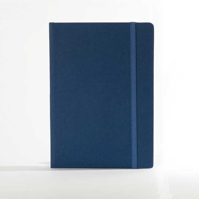 "RIO A5" BLUE NOTEBOOK, business, format:14,8x21cm, P/20