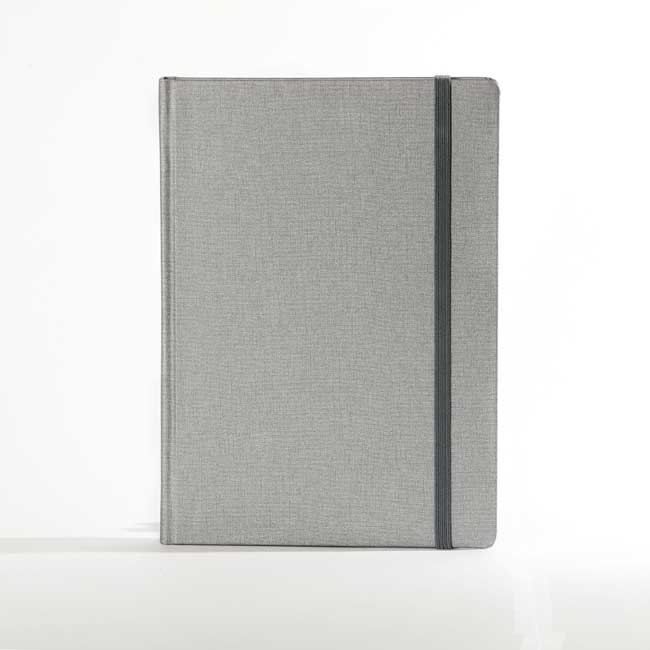 "RIO A5" SILVER NOTEBOOK, business, format:14,8x21cm, P/20
