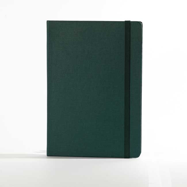 "RIO A6" GREEN NOTEBOOK, business, format:11,5x15,5cm, P/40