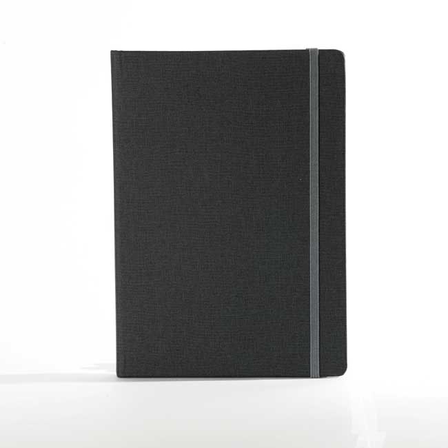"RIO A5" ANTHRACITE GREY NOTEBOOK, business, format:14,8x21cm, P/20