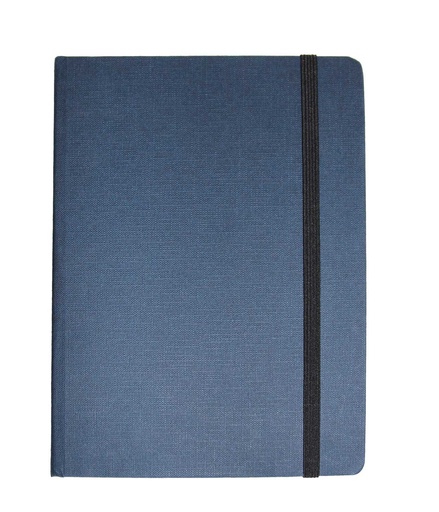 [000374] "mini VIVO" blue notebook A6, business, format:11,5x15,5cm, P/40