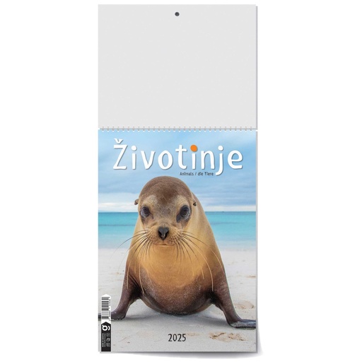 [001131] "ŽIVOTINJE" 13list., dim: 24x53,5 cm, PVC vrećica, P/50, color kalendar