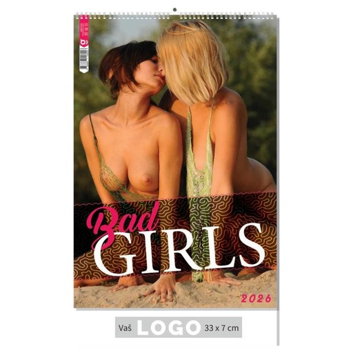 [001884] "BAD GIRLS" 13 sheets, format: 33x55 cm, pvc bag, P/25, color calendar