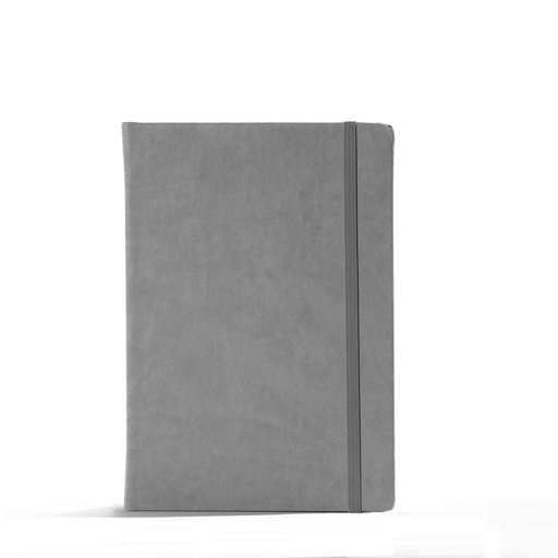 [006681] "BLOOM" SREBRNI NOTES A5, s gumicom, dim:14,8x21cm, P/20