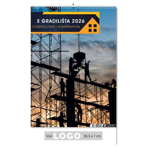 [002095] "S GRADILIŠTA" 13 sheets, format: 30,5x50 cm, PVC bag, P/50, color calendar