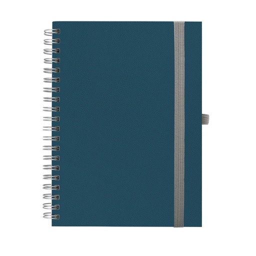 [006701] "NOTES BORGO wire" TIRKIZNO PLAVI spiralni A5, dim: 14x21 cm, 192 str., P/20