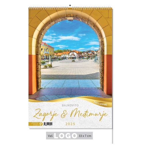 [002099] "BAJKOVITO ZAGORJE I MEĐIMURJE" 13 list., dim: 33x55 cm, PVC vrećica, P/40, color kalendar