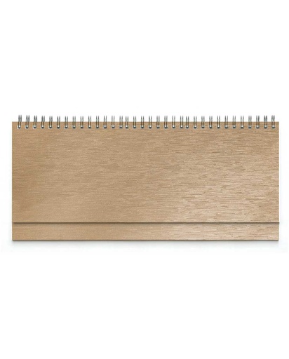 [002109] DESK planner LINAS GOLD, wire bound, format:30x14,5cm, 128 pages, P/50