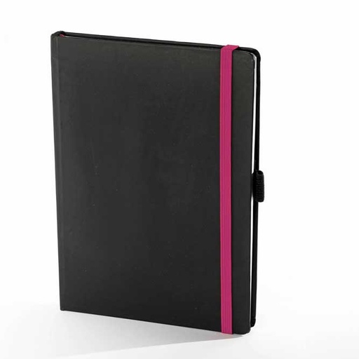 [002157] "PANTERA" notebook A5, with pink elastic band, business, format:14,8x21cm, P/20