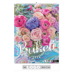 [000129] "BUKETI" 13 sheets, format: 30,5x55 cm, PVC bag, P/50, color calendar