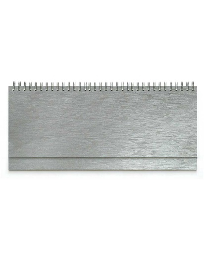 [002170] Planer STOLNI SREBRNI LINAS, spiralni, dim:30x14,5cm, 128 str., P/50