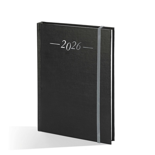 [002175] Planner DAILY BLACK PABLO, sewn, B5, format:16,5x22,5cm, 320 pages. P/20