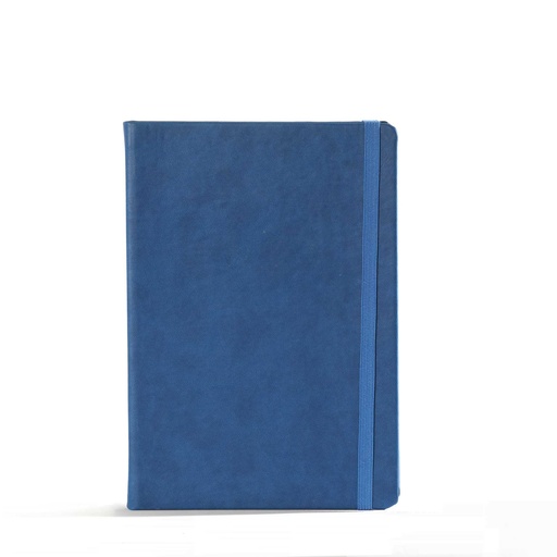 [002259] "BLOOM" royal blue notebook A5, with elastic band, format:14x21cm, P/40