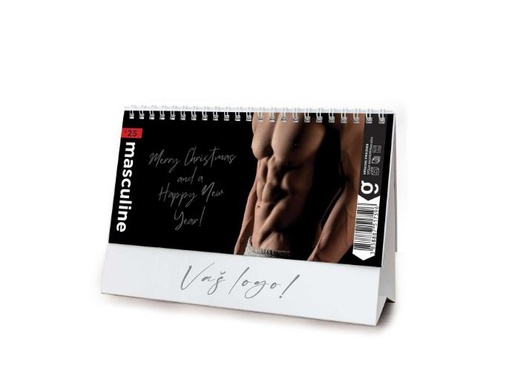 [004183] "MASCULINE" 13 list., dim: 20,5x14,5 cm, stolni kalendar, koverta, P/100