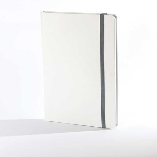 [006216] "PERLA" notebook A5, with gray elastic band, business, format:14,8x21cm, P/20