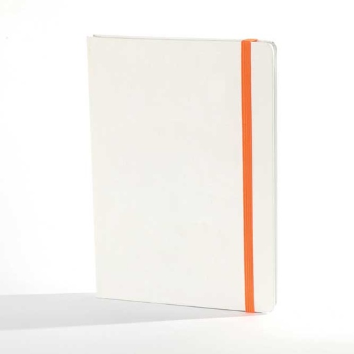 [006217] "PERLA" notebook A5, with orange elastic band, business, format:14,8x21cm, P/20