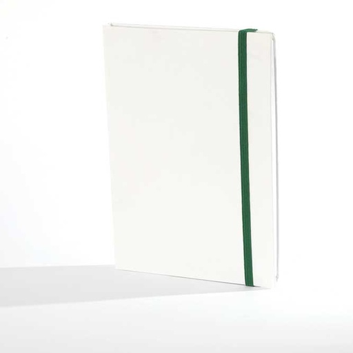 [006218] "PERLA" notebook A5, with green elastic band, business, format:14,8x21cm, P/20 