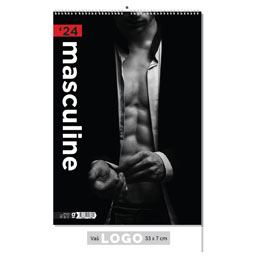 [100193 ] "MASCULINE" 13 sheets, format: 33x55cm, PVC bag, P/25, color calendar