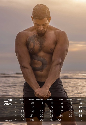 [100193 ] "MASCULINE" 13 sheets, format: 33x55cm, PVC bag, P/25, color calendar