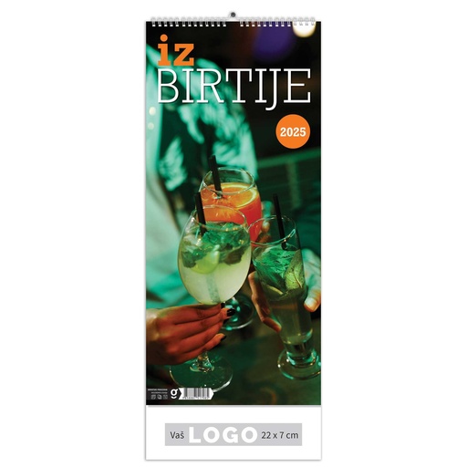 [006651] "IZ BIRTIJE" 13 list., dim: 22x55cm, PVC vrećica, P/50, color kalendar