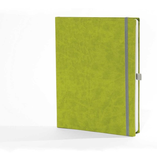[006657] "ATENA" KIWI GREEN diary A4, format: 21x26,5cm, 192 pages, with elastic band and elastic pen loop, P/20