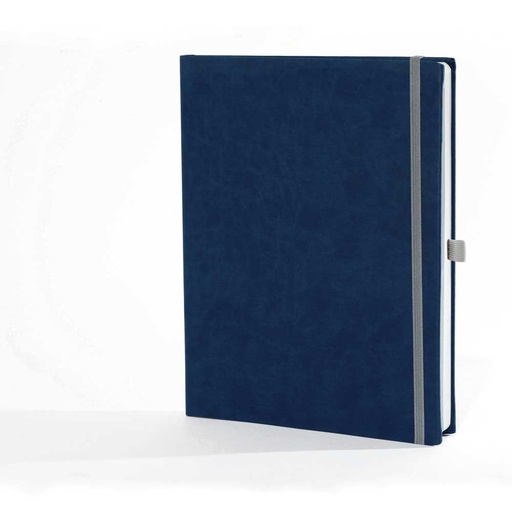 [006659] "ATENA" DARK BLUE diary A4, format: 21x26,5cm, 192 pages, with elastic band and elastic pen loop, P/20