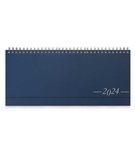 [006661] DESK planner TOKIO BLUE, wire bound, format:30x14,5cm, 128 pages, P/50
