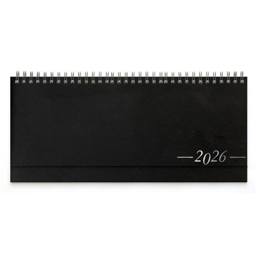 [006662] DESK planner TOKIO BLACK, wire bound, format:30x14,5cm, 128 pages, P/50