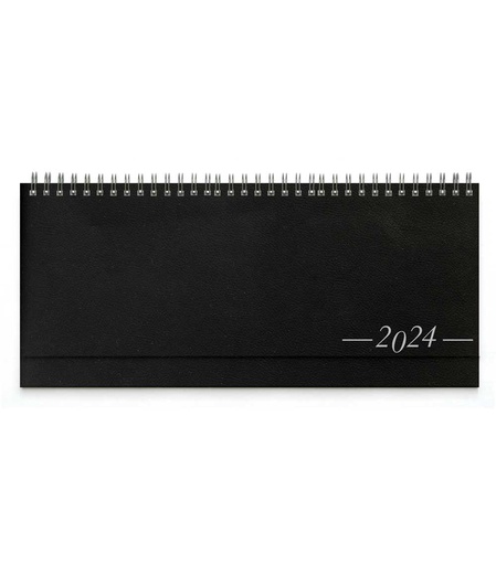 [006662] DESK planner TOKIO BLACK, wire bound, format:30x14,5cm, 128 pages, P/50