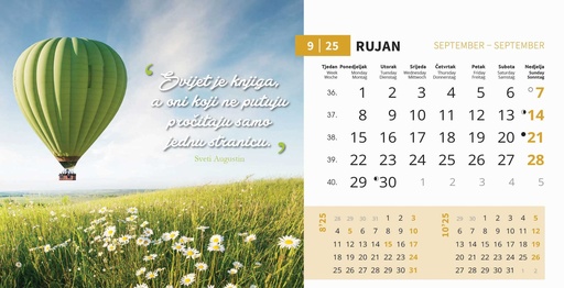 [006666] "MOTIVACIJSKI" 13 list., dim: 20,5x14,5 cm, stolni kalendar, koverta, P/100