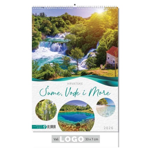 [006669] "ŠUME, VODE I MORE" 13 sheets, format: 33x55 cm, PVC bag, P/40, color calendar