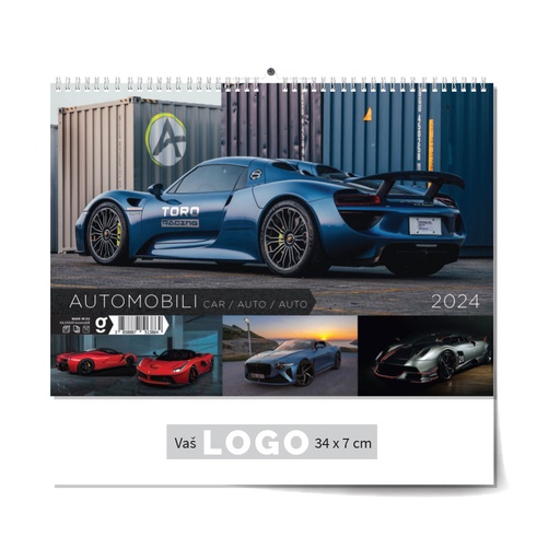 [000234       ] "AUTOMOBILI"  13 sheets, format: 33,5x31 cm, PVC bag, P/50, color calendar