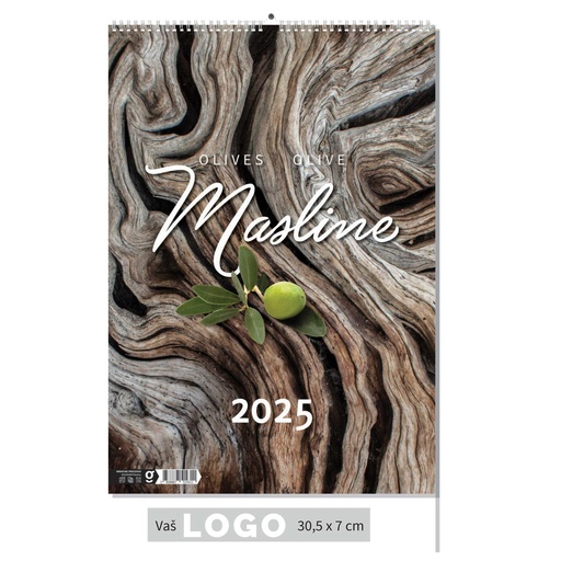 [000281       ] "MASLINE" 13 sheets, format: 30,5x50 cm, PVC bag, P/50, color calendar