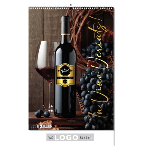 [000282       ] "VINO" 13 list., dim: 33x55 cm, PVC vrećica, P/40, color kalendar
