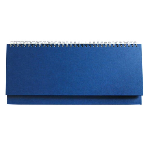 [000113] DESK planner BRISTOL BLUE, wire bound, format:30x14,5cm, 128 pages, P/50